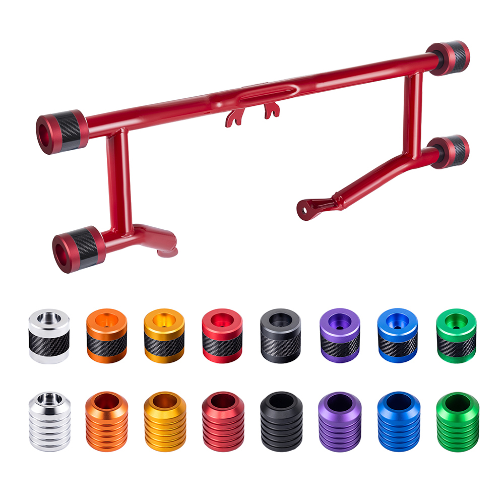 Motorcycle U-Clamp Foot Pegs Rests 1~1-1/4 Highway Engine Crash Bar Universal