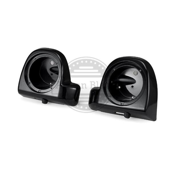 Mutazu Vivid Black Lower Vented Fairing 6.5 Speaker Pods for Harley Touring