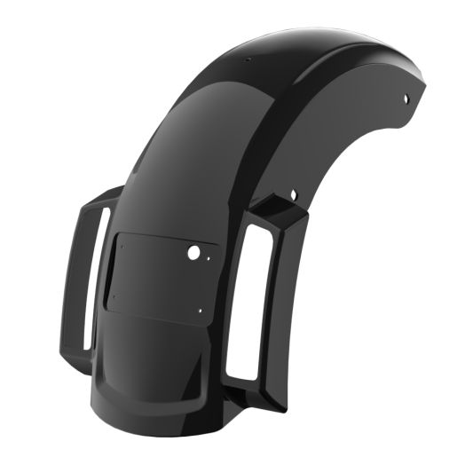 Color Matched Holeshot Chopped Rear Fender with Curved LED License
