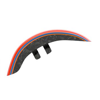 Advanblack Daybrake Legendary Orange Glossy Black Forged Carbon Fiber Front Fender for '23.5Up Harley Touring