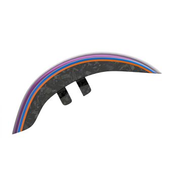 Advanblack Daybrake Poison Berry Glossy Black Forged Carbon Fiber Front Fender for '23.5Up Harley Touring