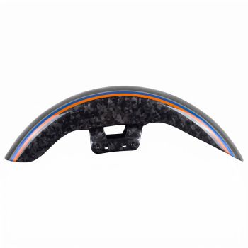 Advanblack Daybrake Raven Fade Glossy Black Forged Carbon Fiber Front Fender for '23.5Up Harley Touring