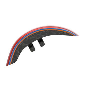 Advanblack Daybrake Whiskey Fire Glossy Black Forged Carbon Fiber Front Fender for '23.5Up Harley Touring