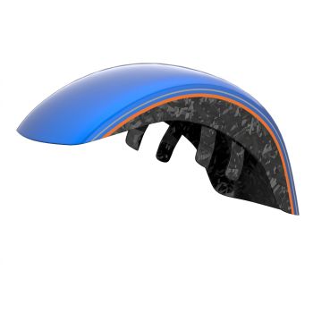 Advanblack Daybrake Blue Burst Glossy Black Forged Carbon Fiber Fuel Tank Shell Cover for Harley '24Up Touring & '23.5Up CVO Models