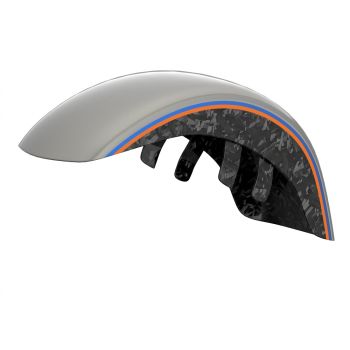 Advanblack Daybrake Mercury Silver Glossy Black Forged Carbon Fiber Fuel Tank Shell Cover for Harley '24Up Touring & '23.5Up CVO Models
