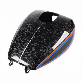 Advanblack Daybrake Unpainted Glossy Black Forged Carbon Fiber Fuel Tank Shell Cover for Harley '24Up Touring & '23.5Up CVO Models