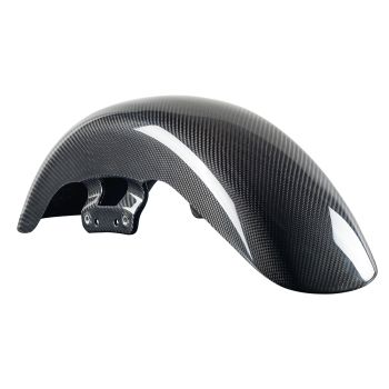 Black Carbon Fiber Front Fender for 23.5Up Harley Touring