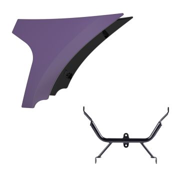 Purple Abyss Denim Side Spoiler Panel Fairings with Support Bracket for '23.5-'25 Harley Road Glide 