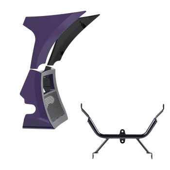 Mystic Shift Spoiler Fairings Kit with Support Bracket for '23.5-'25 Harley Road Glide 