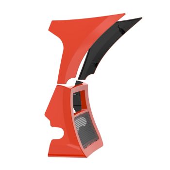 Blood Orange Spoiler Fairings Kit with Support Bracket for '23.5-'25 Harley Road Glide