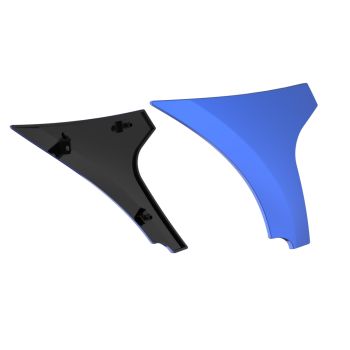 Aurora Blue Denim Side Spoiler Panel Fairings with Support Bracket for '23.5-'25 Harley Road Glide