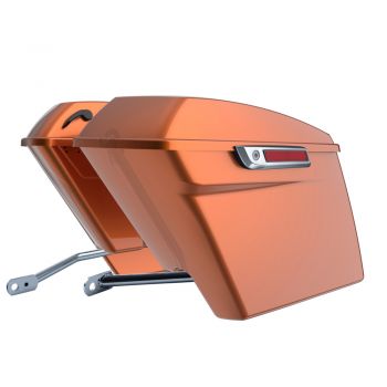 Scorched Orange Saddlebag Conversion Kit w/ Latch Hardware for '84-'17 Softail