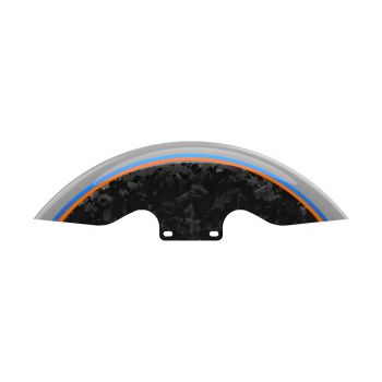 Advanblack Daybrake Billiard Gray Glossy Black Forged Carbon Fiber Front Fender for '23.5Up Harley Touring