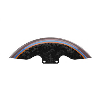 Advanblack Daybrake Copperhead Glossy Black Forged Carbon 19inch Chopped Front Fender for '09Up Harley Touring