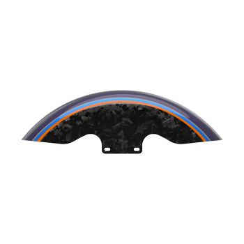 Advanblack Daybrake Mystic Shift Glossy Black Forged Carbon 19inch Chopped Front Fender for '09Up Harley Touring