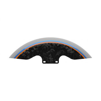 Advanblack Daybrake Unpainted Glossy Black Forged Carbon 19inch Chopped Front Fender for '09Up Harley Touring
