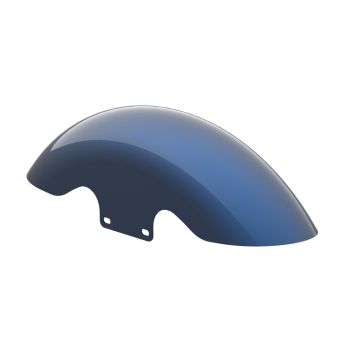 Big Blue Pearl Holeshot Performance 19inch short front fender for harley touring