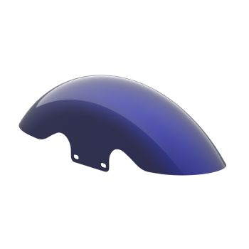 Zephyr Blue Holeshot Performance 19inch short front fender for harley touring