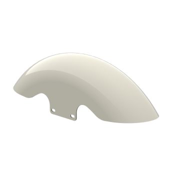 Birch White Holeshot Performance 19inch short front fender for harley touring
