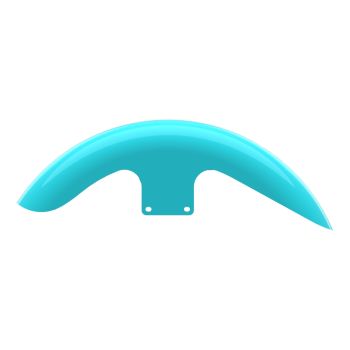 Frosted Teal Holeshot Performance 21inch short front fender for harley touring