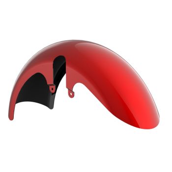 Brilliant Red Fat Front Fender for harley 24up touring
