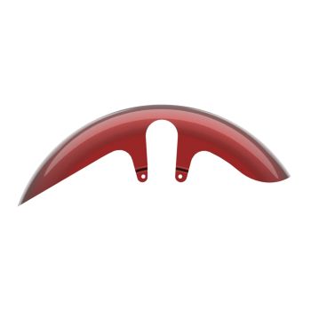 Advanblack Hard Candy Hot Rod Red Flake Shorty Performance 18" Wide Fat Tire Front Fender for 2014-2023 Harley Touring Models