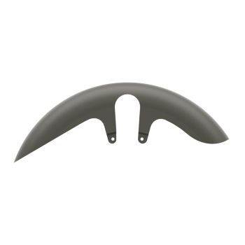 Advanblack Industrial Gray Denim Shorty Performance 18" Wide Fat Tire Front Fender for 2014-2023 Harley Touring Models