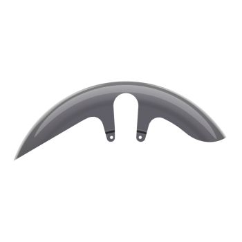 Advanblack Smoke Gray Shorty Performance 18" Wide Fat Tire Front Fender for 2014-2023 Harley Touring Models