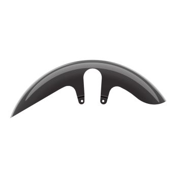 Advanblack Blackened Cayenne Shorty Performance 18" Wide Fat Tire Front Fender for 2014-2023 Harley Touring Models