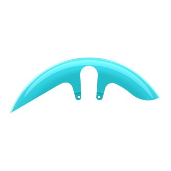 Advanblack Frosted Teal Shorty Performance 18" Wide Fat Tire Front Fender for 2014-2023 Harley Touring Models
