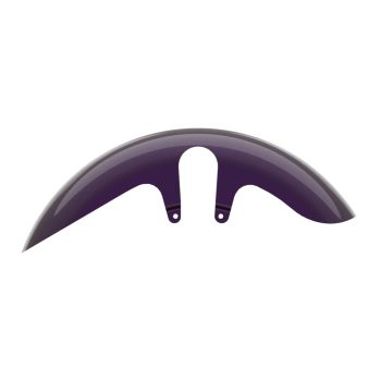 Advanblack Hard Candy Mystic Purple Flake Shorty Performance 18" Wide Fat Tire Front Fender for 2014-2023 Harley Touring Models