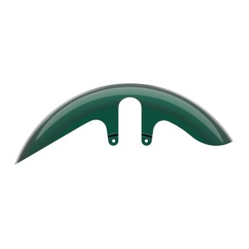 Advanblack Alpine Green Shorty Performance 18" Wide Fat Tire Front Fender for 23.5Up Harley Touring Models