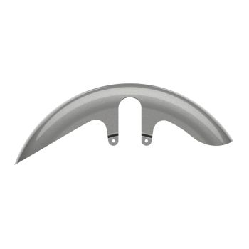 Advanblack Mercury Silver Shorty Performance 18" Wide Fat Tire Front Fender for 23.5Up Harley Touring Models