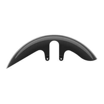 Advanblack Vivid Black Shorty Performance 18" Wide Fat Tire Front Fender for 23.5Up Harley Touring Models