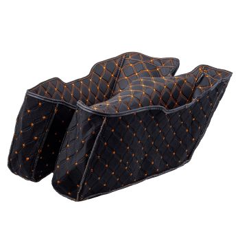2014+ Stretched Saddlebag Liner Custom Orange Stitching Liner Kit Fit for Advanblack Holeshot Bags Bottom