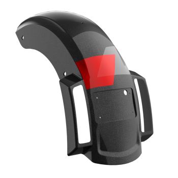 Hot Lap Holeshot Chopped Rear Fender with Curved LED License Plate Bracket for '23-Up Harley Touring
