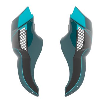 Advanblack Crushed Ice Pearl 8'' Saddlebag Speaker Lids Cover for Harley Davidson Touring 2014-2020