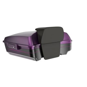 Poison Berry Color Matched Latch Hardware Rushmore Chopped Tour Pack Pad For  '97-'22 Harley Touring / Softail