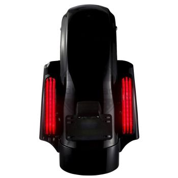 AdvanBlack Vivid Black CVO Style Rear Fender System For 2014+ Harley Davidson Touring Models