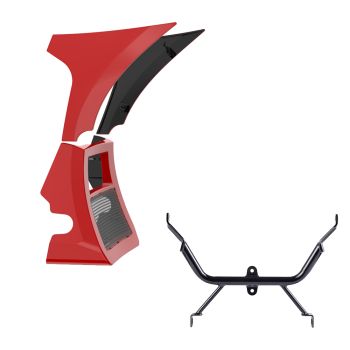 Rally Red Spoiler Fairings Kit with Support Bracket for '23.5-'25 Harley Road Glide 