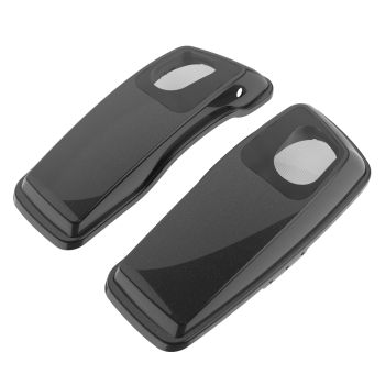 Advanblack Crushed Ice Pearl Hard Saddlebag Speaker Lids Cover for Harley Touring '14-'21