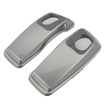Advanblack Crushed Ice Pearl Hard Saddlebag Speaker Lids Cover for Harley Touring '14-'21