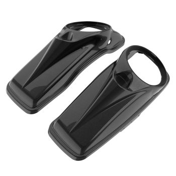 Advanblack Crushed Ice Pearl 8'' Saddlebag Speaker Lids Cover for Harley Davidson Touring 2014-2020