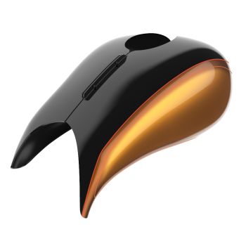 Advanblack Tobacco Fade Extended Stretched Tank Cover for Harley 2008-2020 Street Glide & Road Glide 