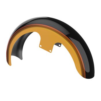 Advanblack Tobacco Fade 21" Reveal Wrapper Hugger Front Fender For ''86-''21 Harley Touring Models