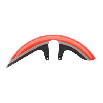Advanblack Legendary Orange Shorty Performance 18" Wide Fat Tire Front Fender for 23.5Up Harley Touring Models