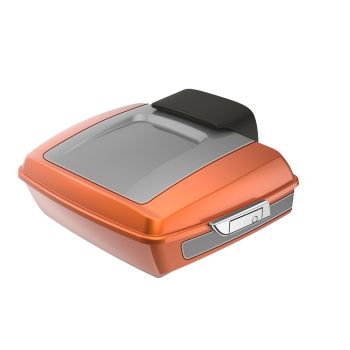 Amber Whiskey and Charcoal Pearl RUSHMORE Chopped TOUR PACK PAD FOR '97-'23 HARLEY TOURING / SOFTAIL