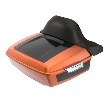 Amber Whiskey and Vivid Black RUSHMORE King TOUR PACK PAD FOR '97-'23 HARLEY TOURING / SOFTAIL