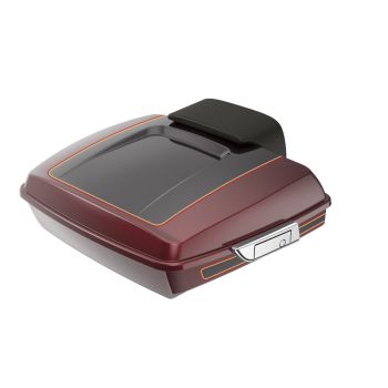 Mysterious Red Sunglo and Blackened RUSHMORE RAZOR TOUR PACK PAD FOR '97-'23 HARLEY TOURING / SOFTAIL