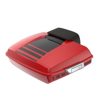 Ridgeline Billiard Red and Vivid Black RUSHMORE RAZOR TOUR PACK PAD FOR '97-'23 HARLEY TOURING / SOFTAIL
